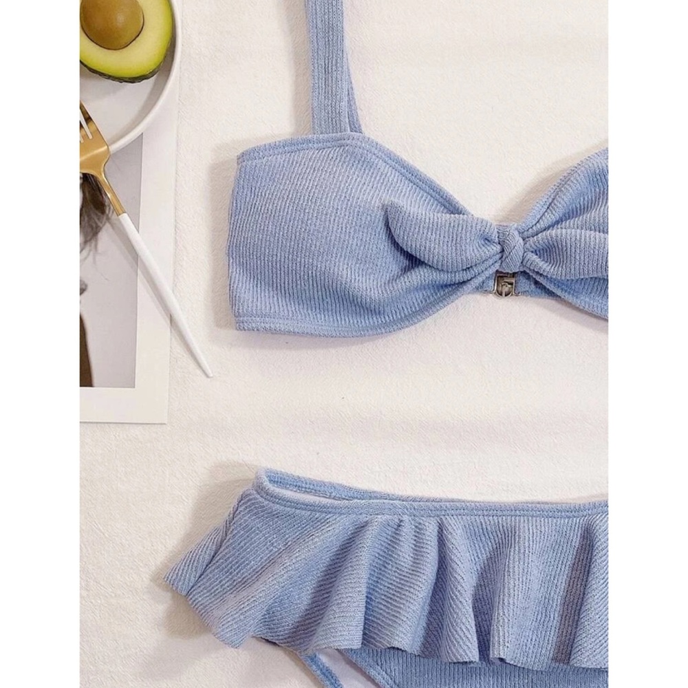 Ribbed Ruffled High Waisted Bikini - Picture 4 of 4